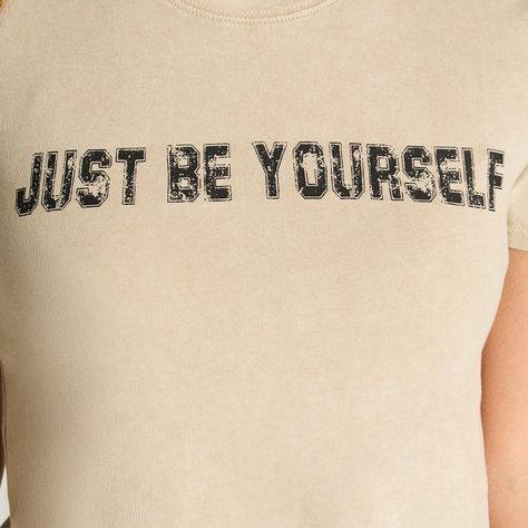 Polera Manga Corta Acid Wash Beige-2