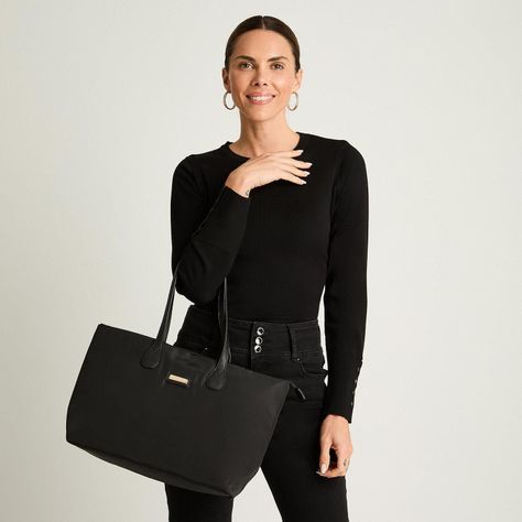 Cartera Con Strap De Pu Negro-3