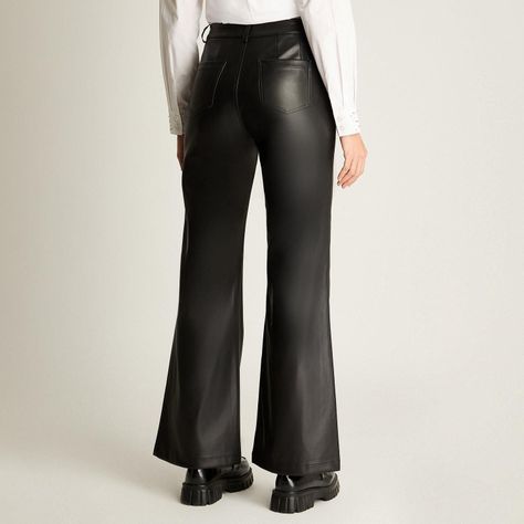 Pantalón Wide Leg Bolsillos Y Cierre Metalico Negro-0