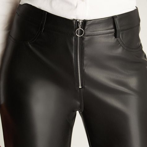 Pantalón Wide Leg Bolsillos Y Cierre Metalico Negro-1