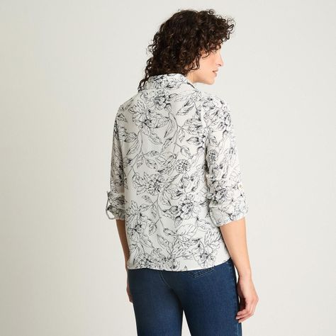 Blusa Camisera Manga Larga Azul-1