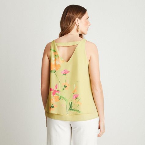 Blusa Sin Mangas Con Capas-1