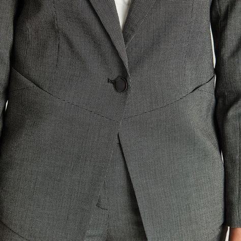 Blazer Manga Larga Con Un Botón Gris-2
