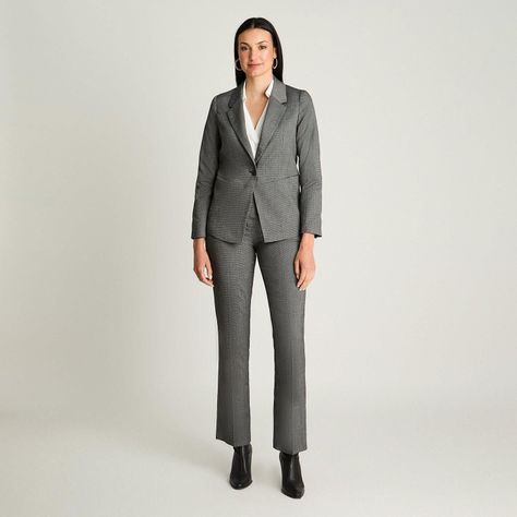 Blazer Manga Larga Con Un Botón Gris-3