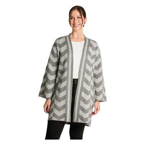 Tapado Manga Larga Jacquard Gris-0