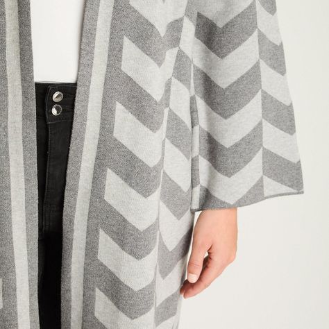 Tapado Manga Larga Jacquard Gris-2