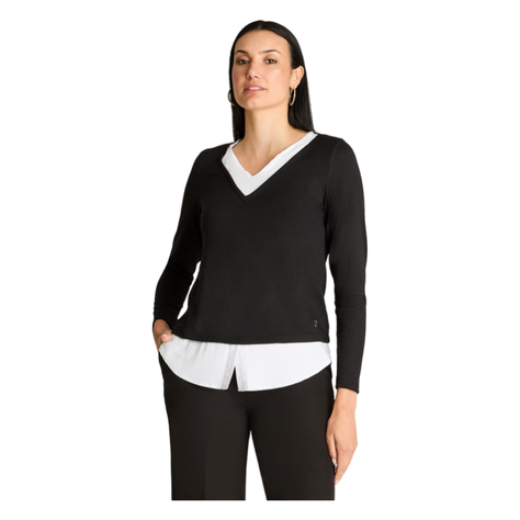 Polera Manga Larga Lanialla Twin Set Blusa Negro-0