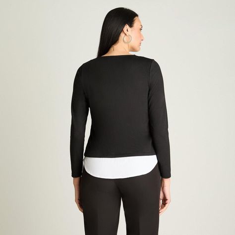 Polera Manga Larga Lanialla Twin Set Blusa Negro-1