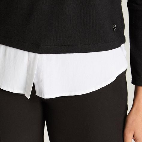 Polera Manga Larga Lanialla Twin Set Blusa Negro-2