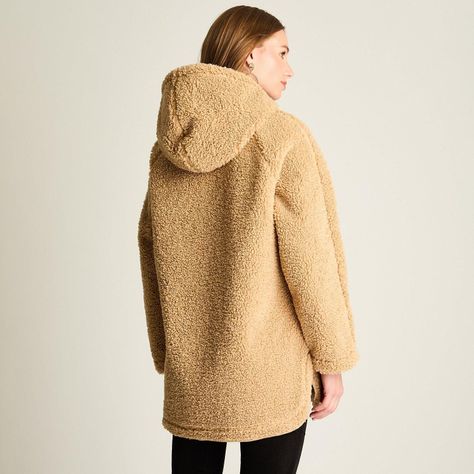 Polerón Sherpa Bondeado En Suede Dos Bolsillos Quilted Beige-0