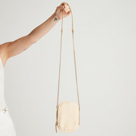 Porta Celular Raffia Beige Metalizado-2