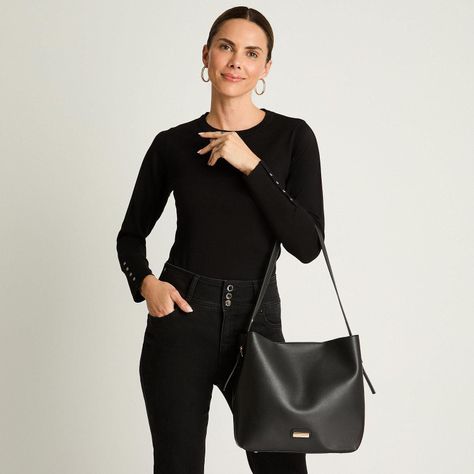 Cartera Rigida Con Un Strap Negro-3
