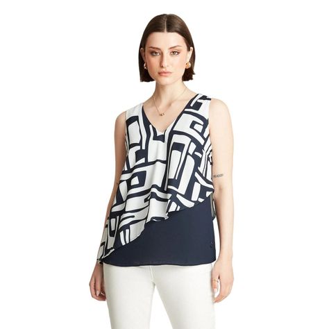 Blusa Crudo Sin Manga Cuello V-0