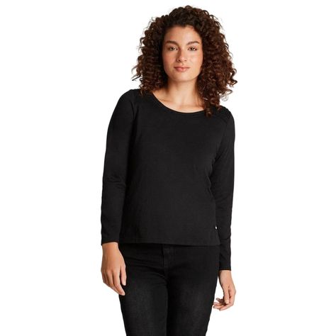 Polera Manga Larga Con Aplicación de Macramé Negra-0