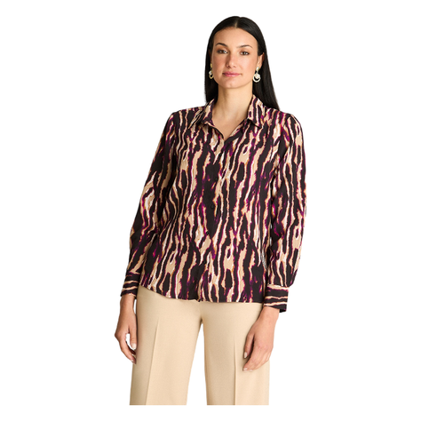 Blusa Manga Larga Estampada Negro-0