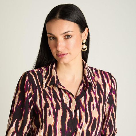 Blusa Manga Larga Estampada Negro-2