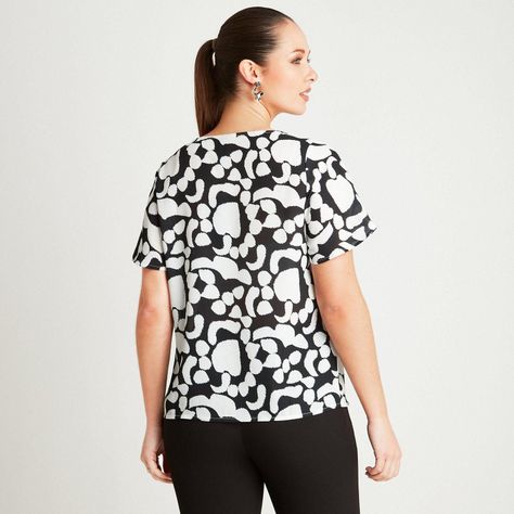 Blusa Crudo Manga Corta Cuello V-1