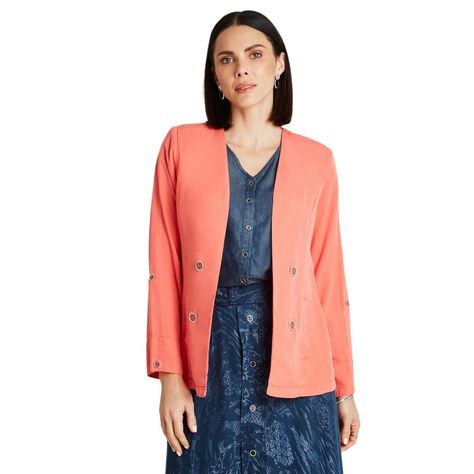 Blazer Coral Manga Larga-0