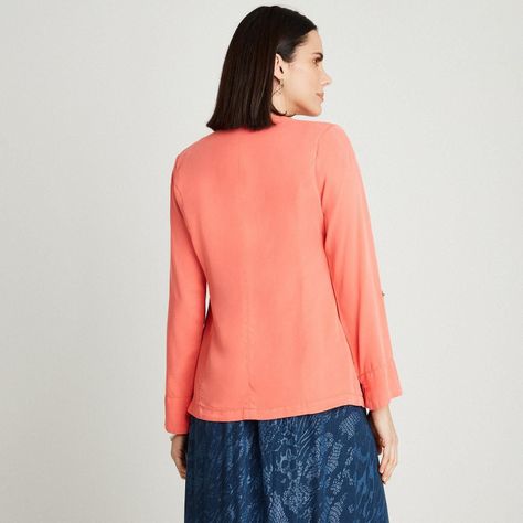 Blazer Coral Manga Larga-1