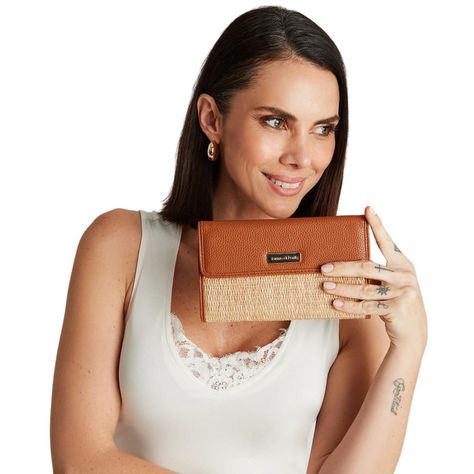 Billetera Raffia Beige-0