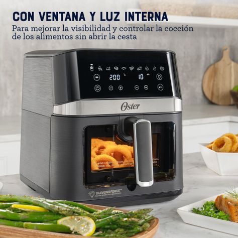 Freidora de Aire Digital 6L Oster DiamondForce 10 Programas Automaticos CKSTAF60WDDF-3