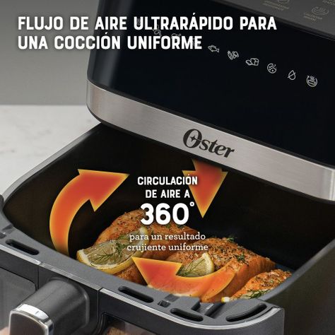 Freidora de Aire Digital 6L Oster DiamondForce 10 Programas Automaticos CKSTAF60WDDF-5