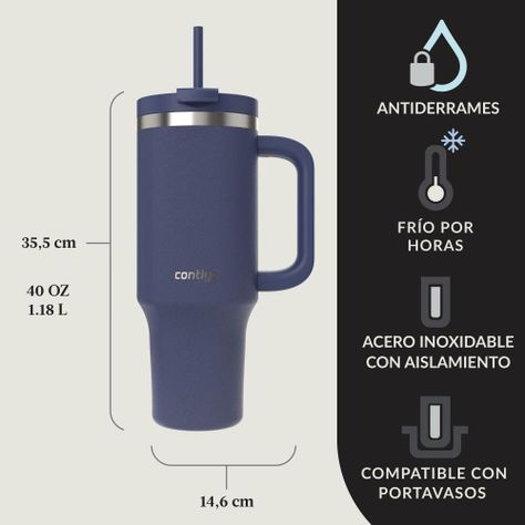 Botella Contigo® Streeterville leak-proof 1.18 Lt Azul-7