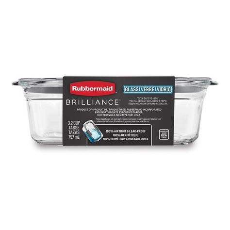 Contenedor de Alimentos Hermético de Vidrio Rubbermaid Brilliance 757 ml-1
