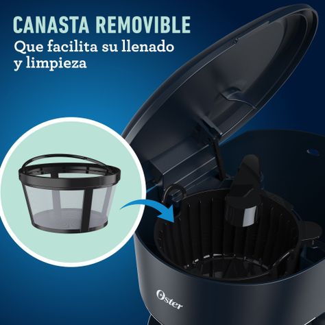 Cafetera programable Oster® 12 tazas negra con auto apagado BVSTDCP12B-3