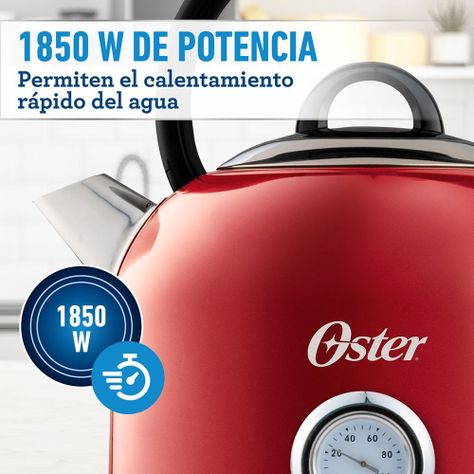 Hervidor eléctrico Oster® con capacidad de 2.5 L BVSTKT900R-5