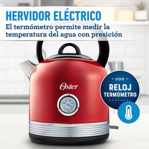 Hervidor eléctrico Oster® con capacidad de 2.5 L BVSTKT900R-2