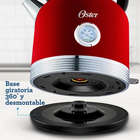 Hervidor eléctrico Oster® con capacidad de 2.5 L BVSTKT900R-3