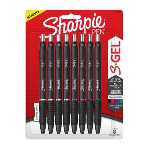 Set 8 Boligrafos Gel 1mm Sharpie Colores Surtidos-0
