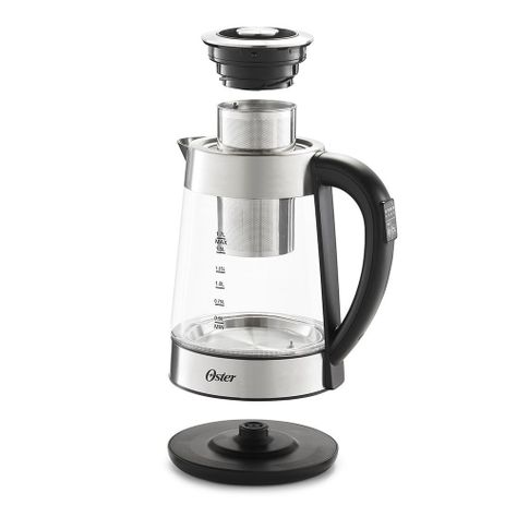 Hervidor eléctrico Oster® de vidrio con selección de temperatura e infusor de té BVSTKT8990-3