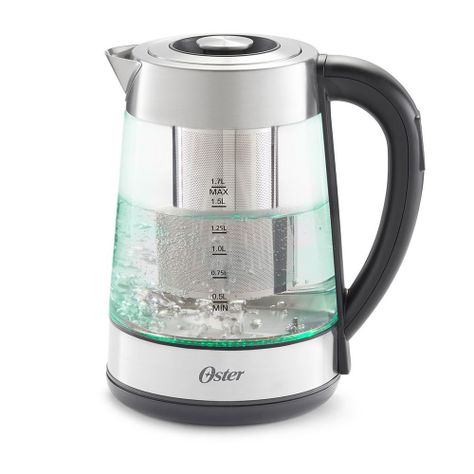 Hervidor eléctrico Oster® de vidrio con selección de temperatura e infusor de té BVSTKT8990-5