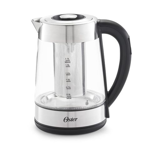 Hervidor eléctrico Oster® de vidrio con selección de temperatura e infusor de té BVSTKT8990-0