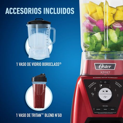 Licuadora Xpert Series™ roja control de textura y Blend N Go BLST3BRPG-5