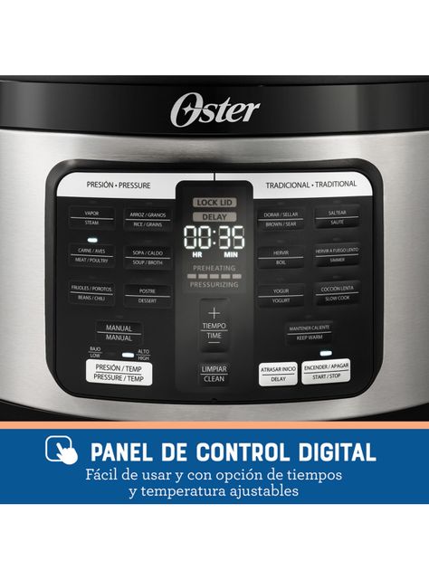Multi-olla rápida ovalada 5.7 lt con 15 funciones Oster® CKSTPCECOV57-6