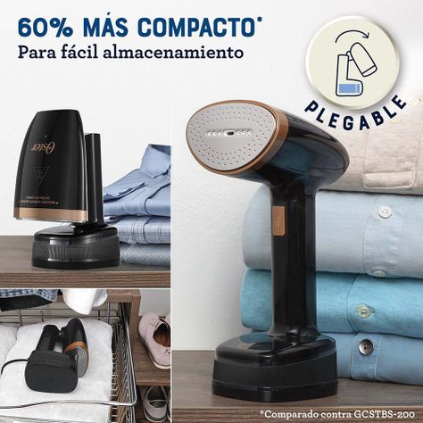 Plancha a vapor vertical de mano plegable Oster® Negro GCSTFS300-1