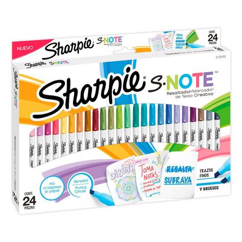 Caja 24 Destacadores Pastel Sharpie S Note-0