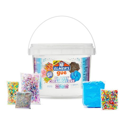 Kit Slime Gue Glassy Clear Deluxe Elmer's Balde 1.4 Lt-0