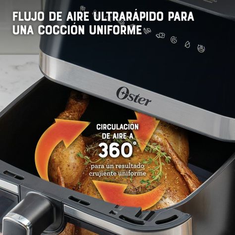 Freidora de Aire Digital 7.5L Oster DiamondForce 10 Programas Automaticos CKSTAF75WDSSDF-5