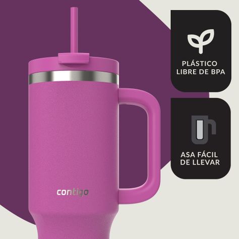 Botella De Agua Streeterville Morado Leakproof Contigo 1.18Lt.-6
