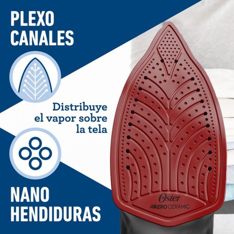 Plancha de vapor Oster® con tecnología aerocerámica GCSTAC6953-3