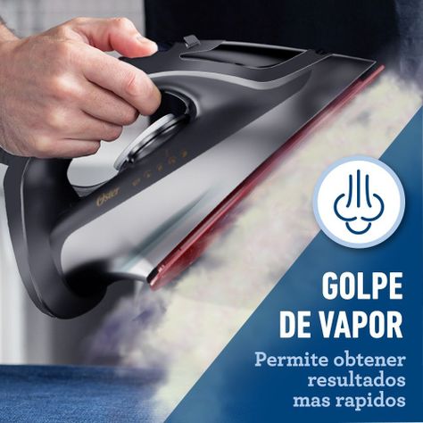 Plancha de vapor Oster® con tecnología aerocerámica GCSTAC6953-4