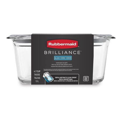Contenedor de Alimentos hermético de vidrio Rubbermaid Brilliance 1.1 Lt-1