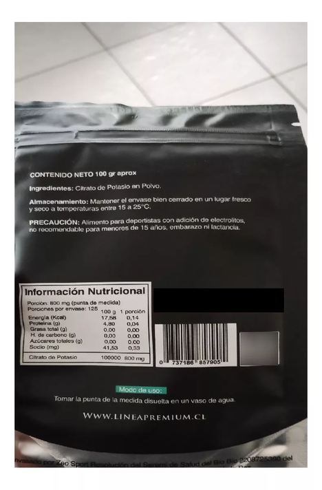 Citrato de potasio puro en polvo por 100 gramos-2