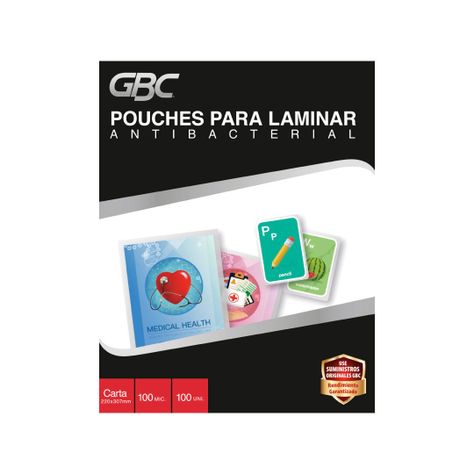 Caja Pouche Antibacterial GBC Carta 4MIL (100Mic)(229x292 mm) 100 UN.-0