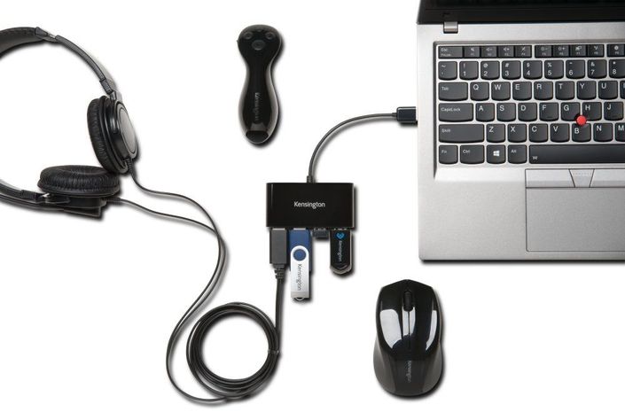 Hub Adaptador USB 2.0 - 4 Puertos Negro Kensington-2