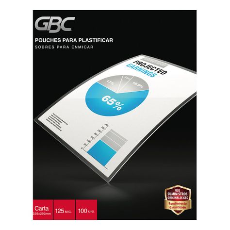 Caja Pouche GBC Carta 5MIL (125 Mic) (229x292 mm) 100 UN.-0